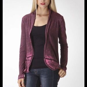 Burgundy/pink lightweight cardigan